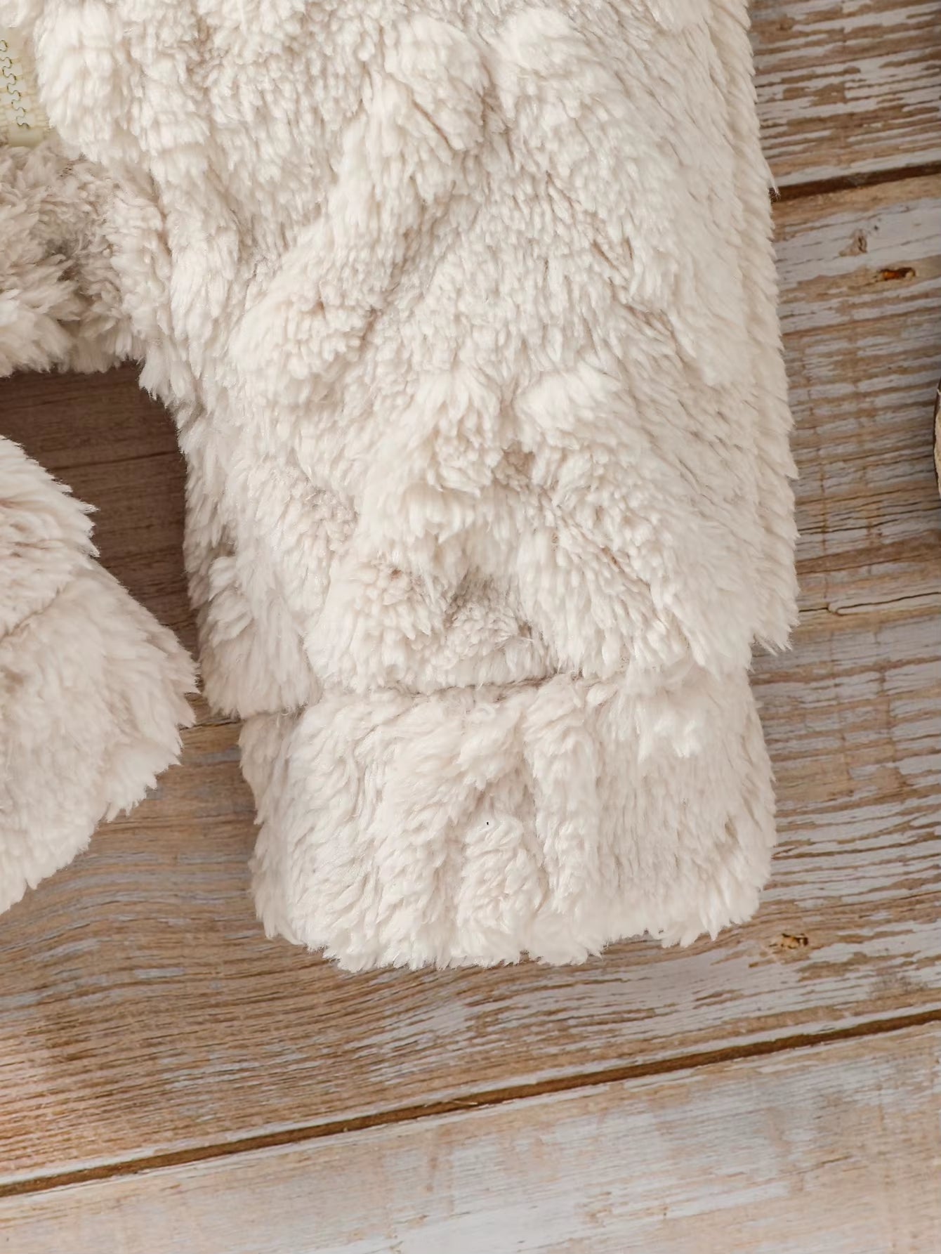 Baby Boys Winter Long Sleeve Soild Plush Hoodie Zipper Fashion Jumpsuit for Newborn Warm Clothes