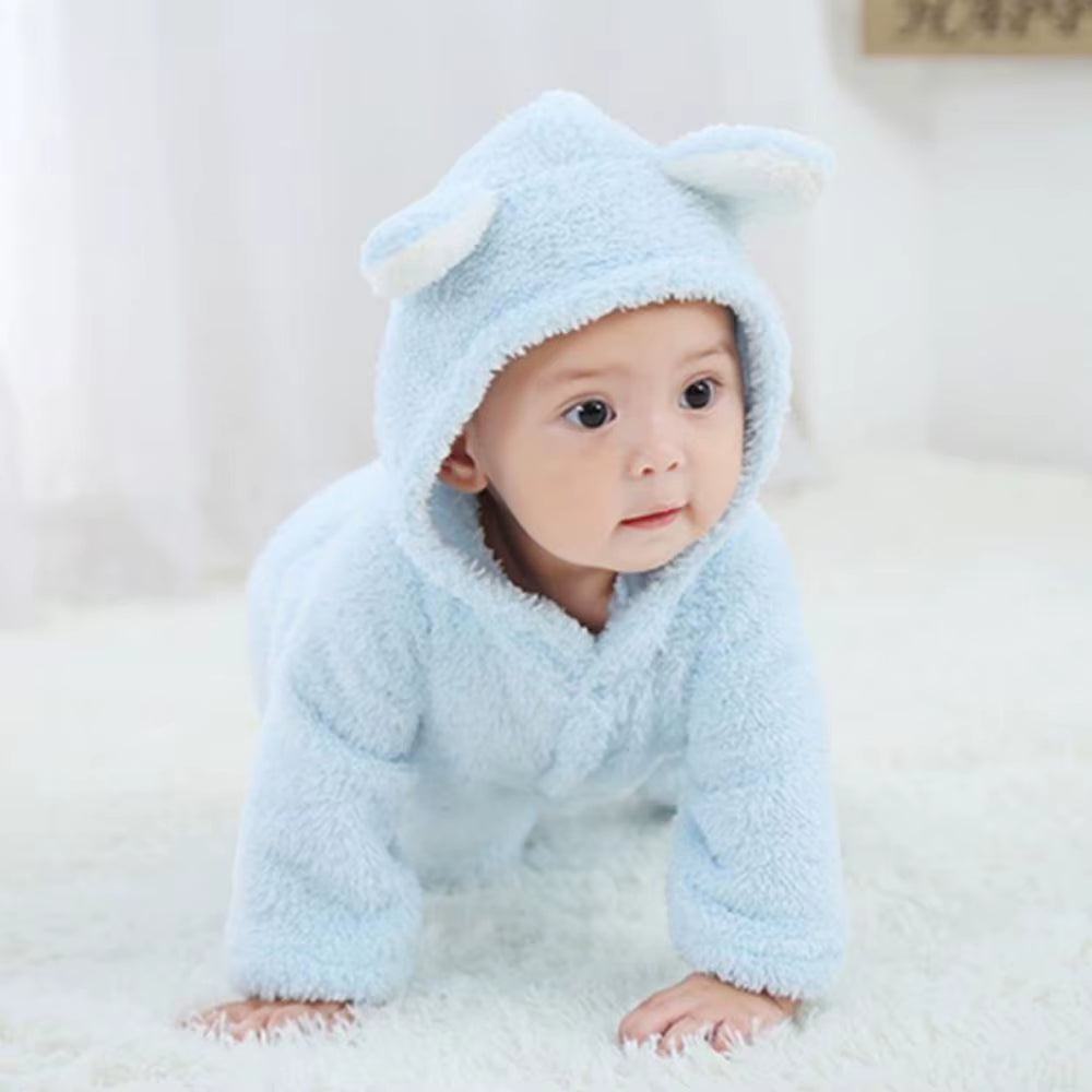 Newborn Baby Rompers Winter Warm Fleece Bebe Boys Girl Costume Infant Girls Clothing Animal Overall Baby Jumpsuits Xmas Outfit